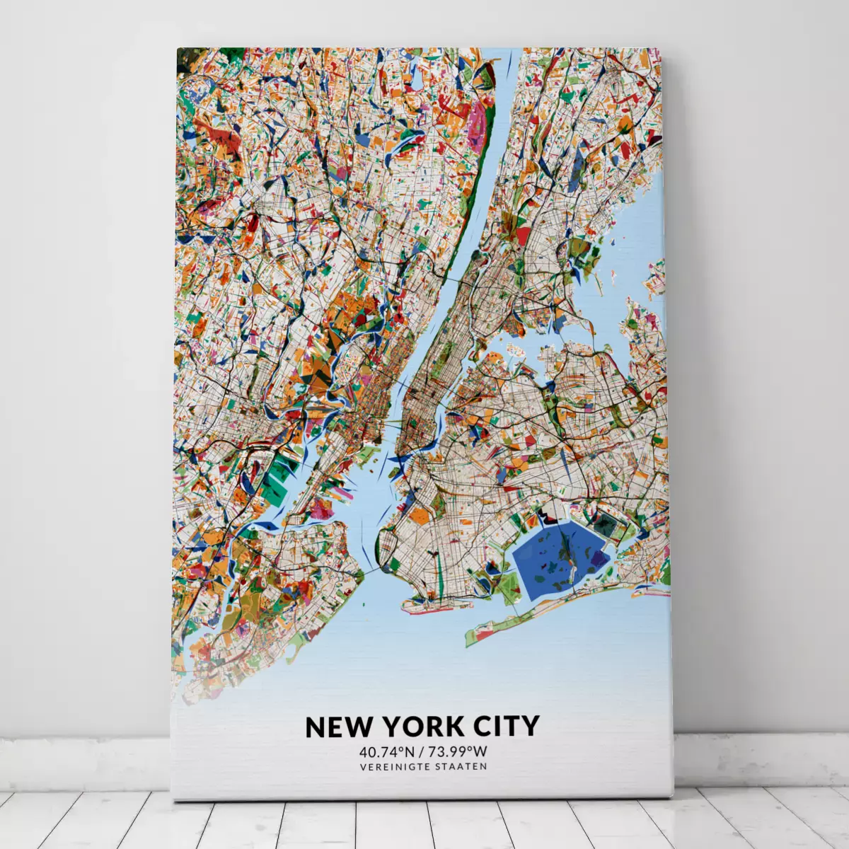 Stadtplan New York City im Stil Kandinsky