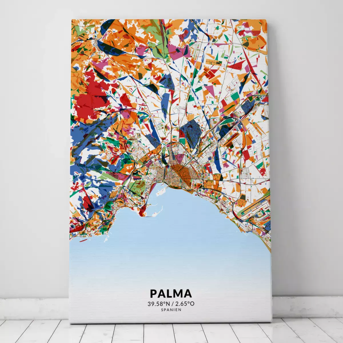 Stadtplan Palma im Stil Kandinsky