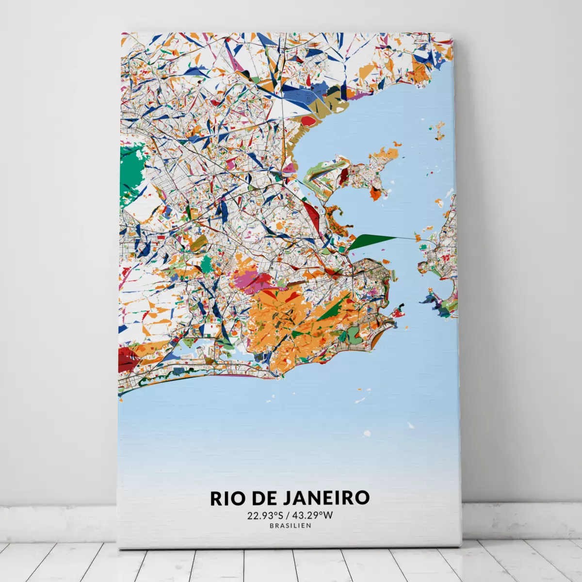 Stadtplan Rio De Janeiro im Stil Kandinsky