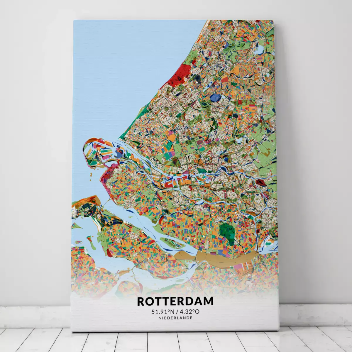 Stadtplan Rotterdam im Stil Kandinsky