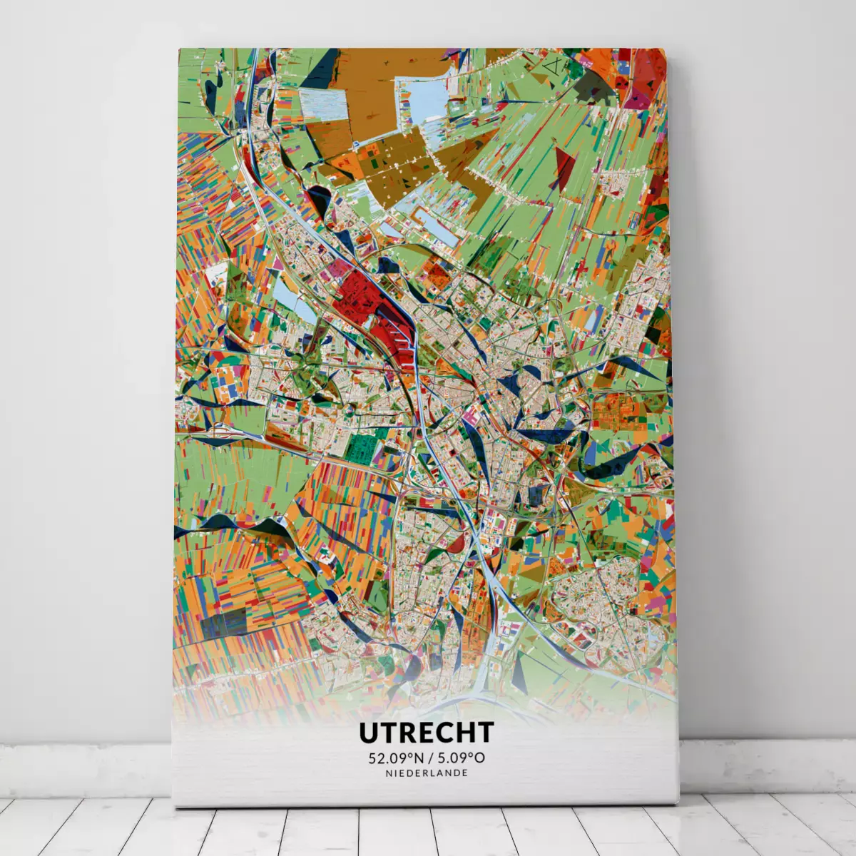 Stadtplan Utrecht im Stil Kandinsky