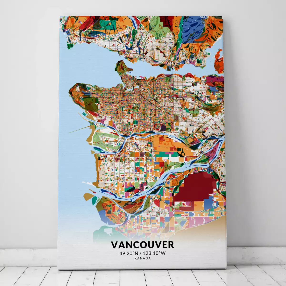 Stadtplan Vancouver im Stil Kandinsky