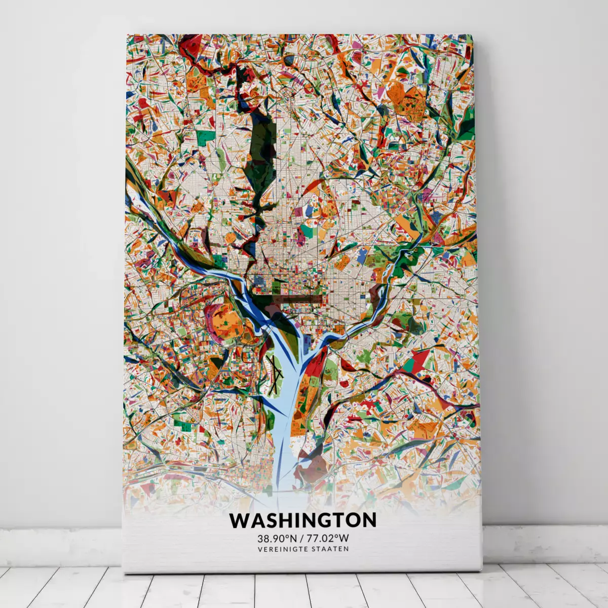 Stadtplan Washington im Stil Kandinsky