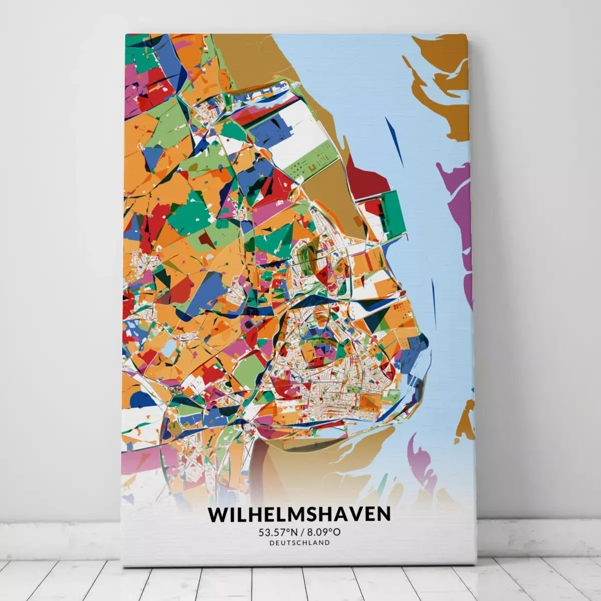 Stadtplan Wilhelmshaven im Stil Kandinsky