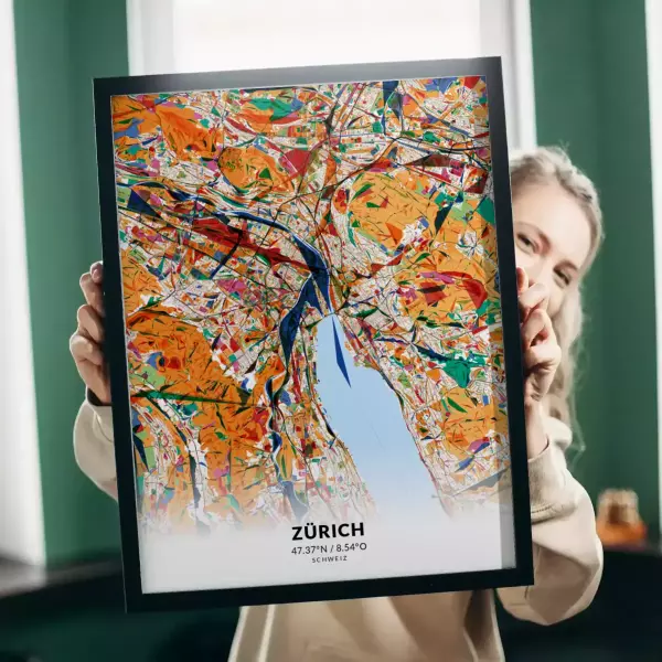 Zürich im Stil Kandinsky